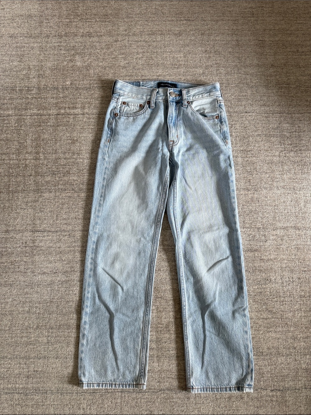 Aeropostale High Rise Baggy Light Wash 000 Short